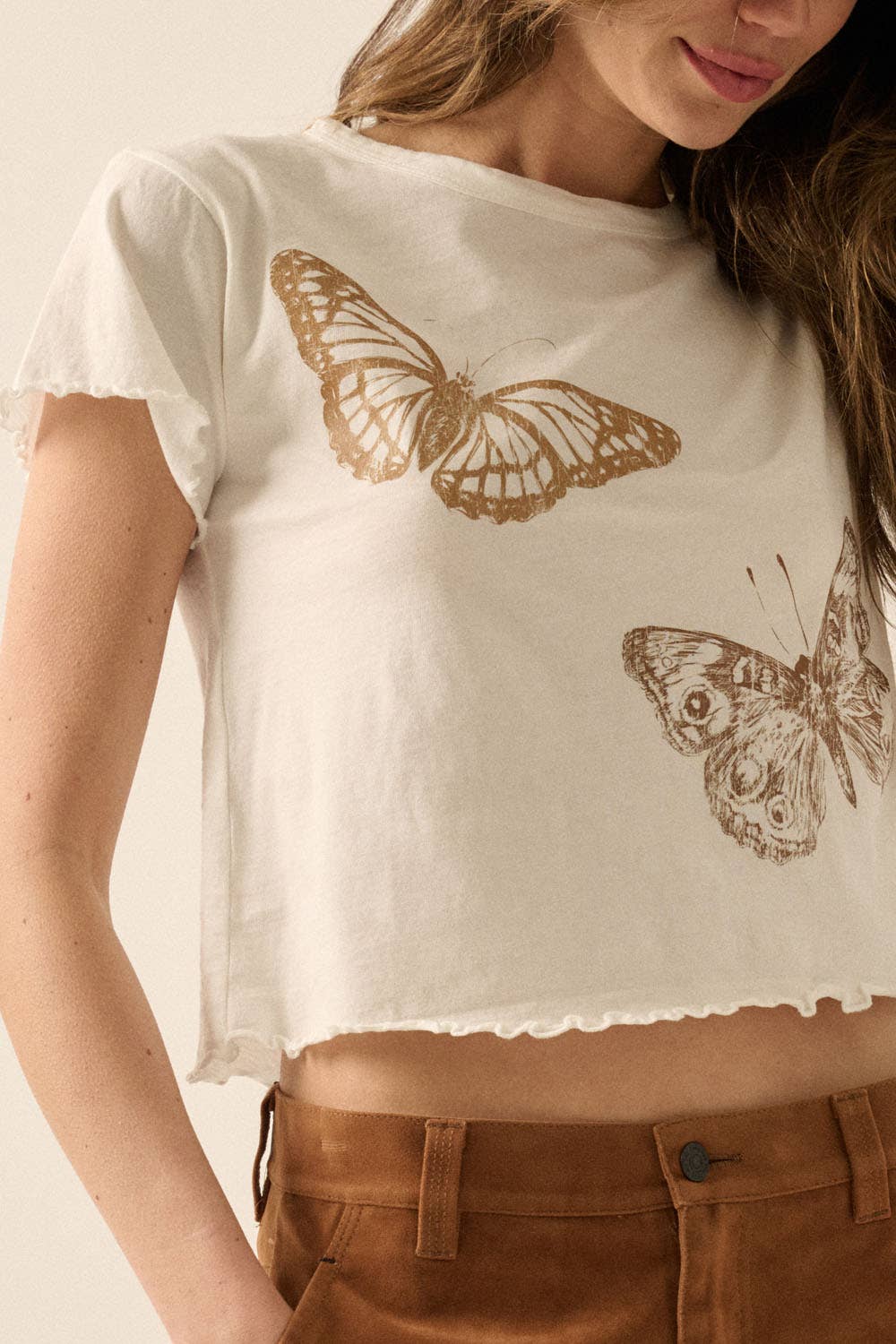 Mariposa Lettuce-Edge Baby Tee