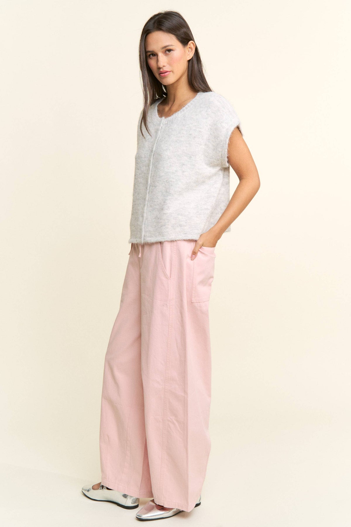 Betsy Button-Front Knit Top