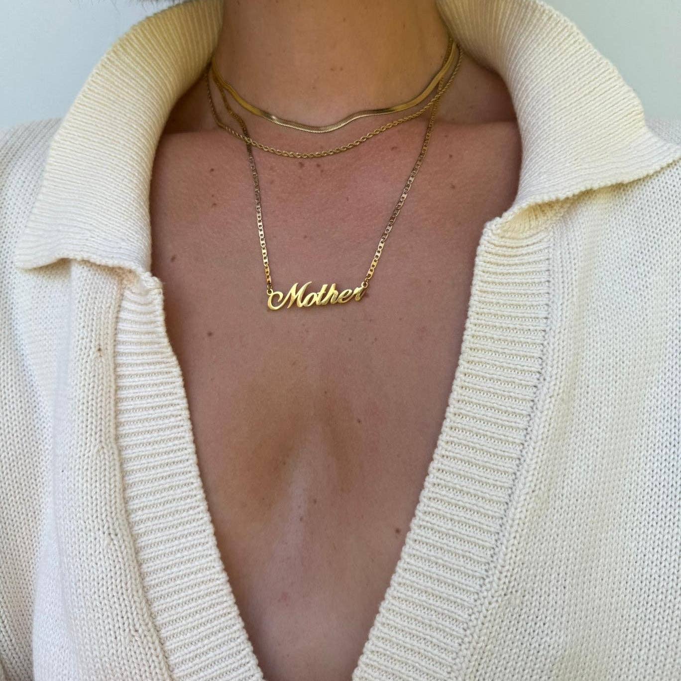 Mother Necklace - 18k Gold Plated