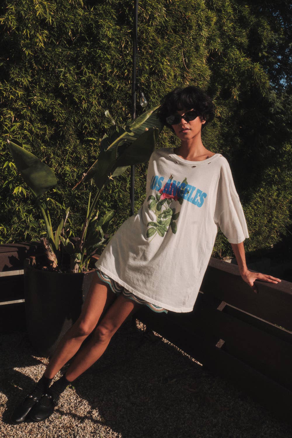 Sunset Boulevard Distressed Tee