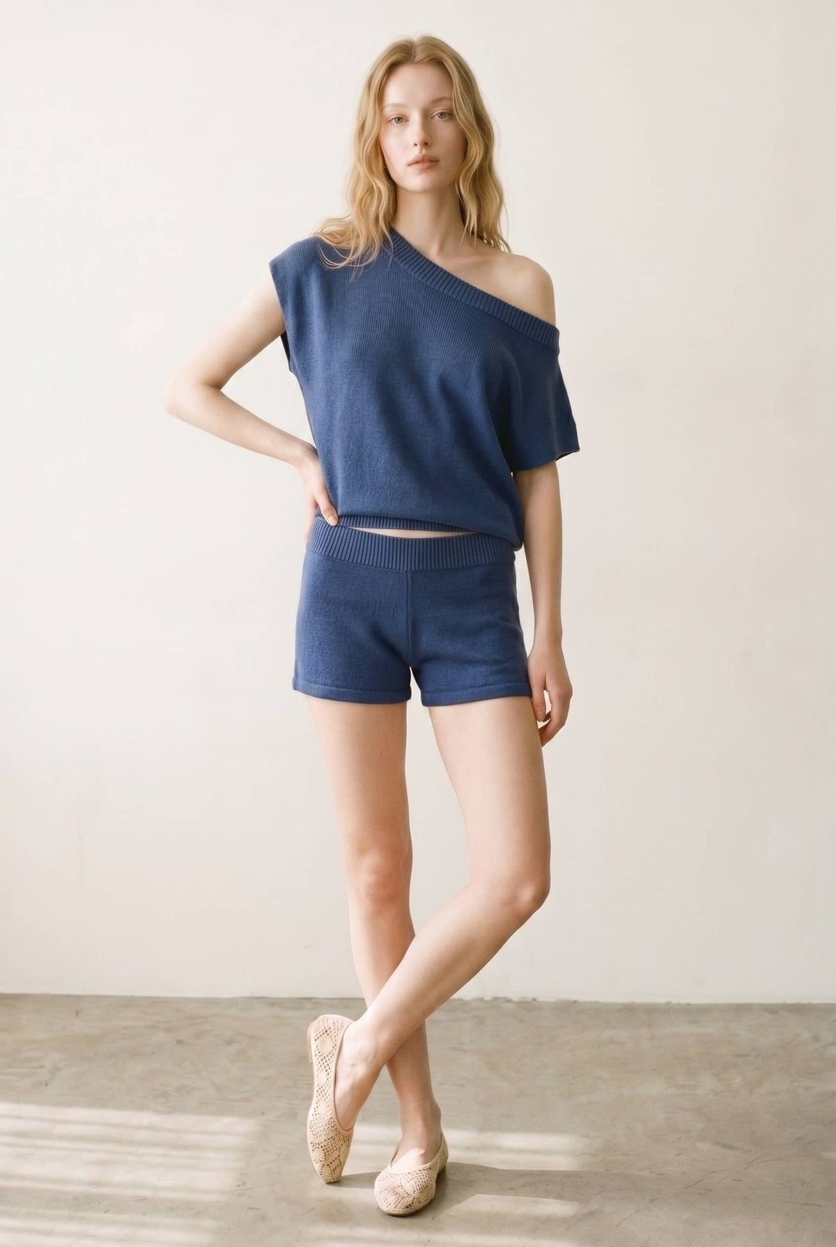 Elena One Shoulder Top & Shorts Set