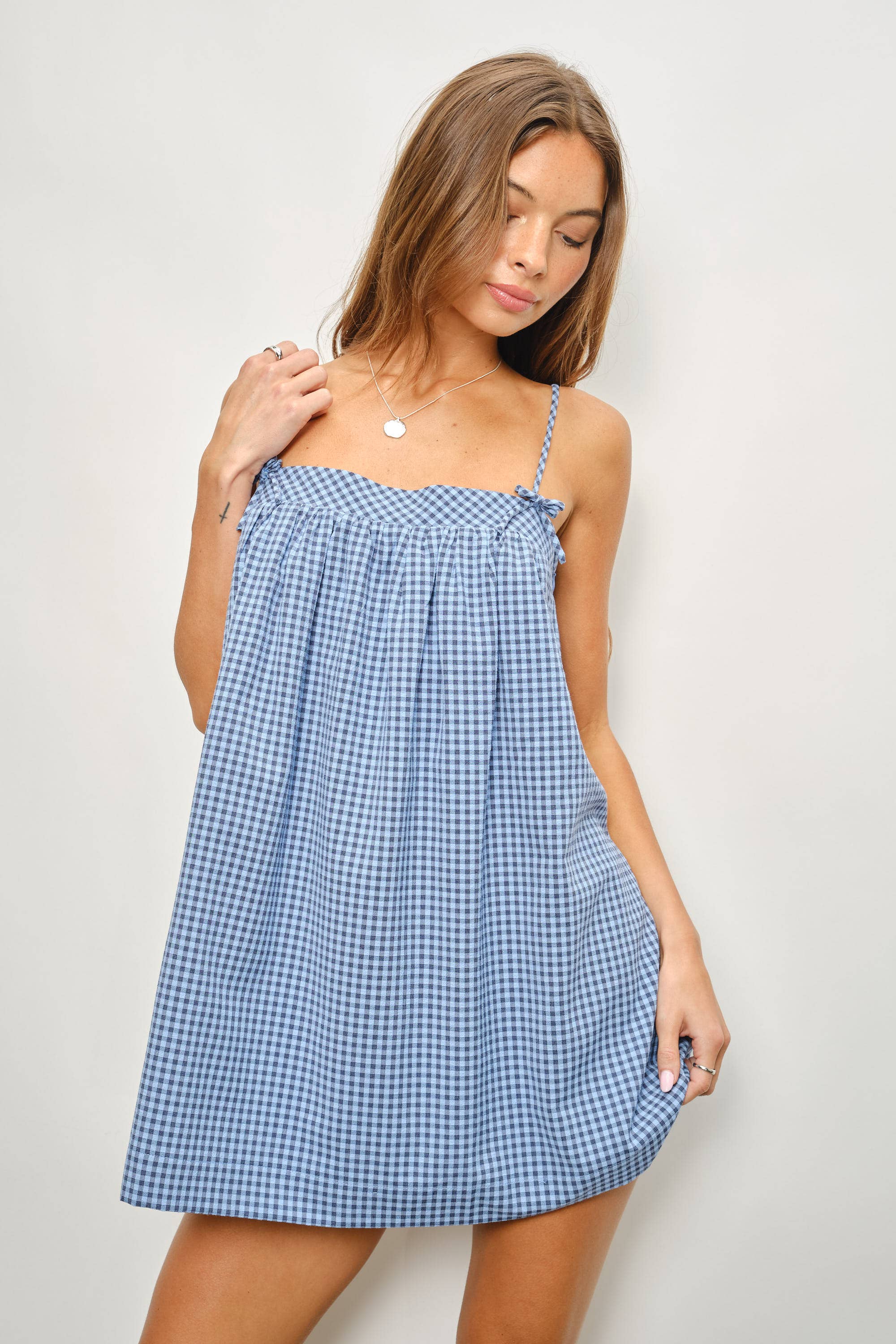 Buena Gingham Mini Dress