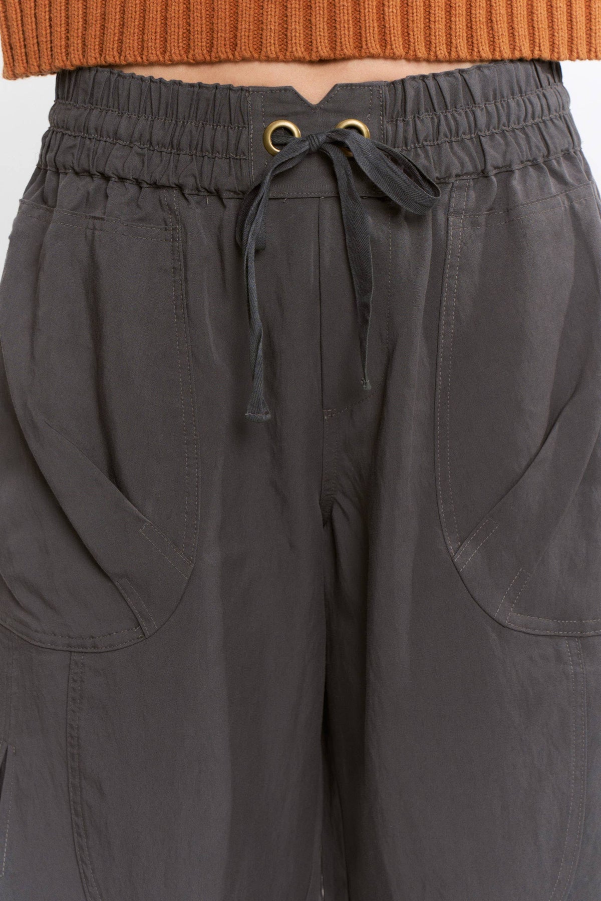 Camila Cargo Pants - Charcoal
