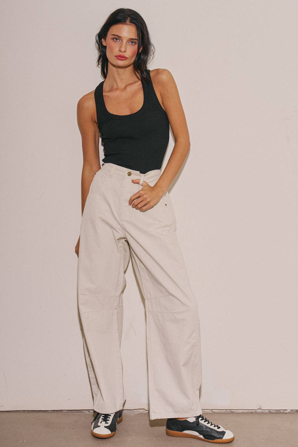 Alma Cotton Barrel Pants