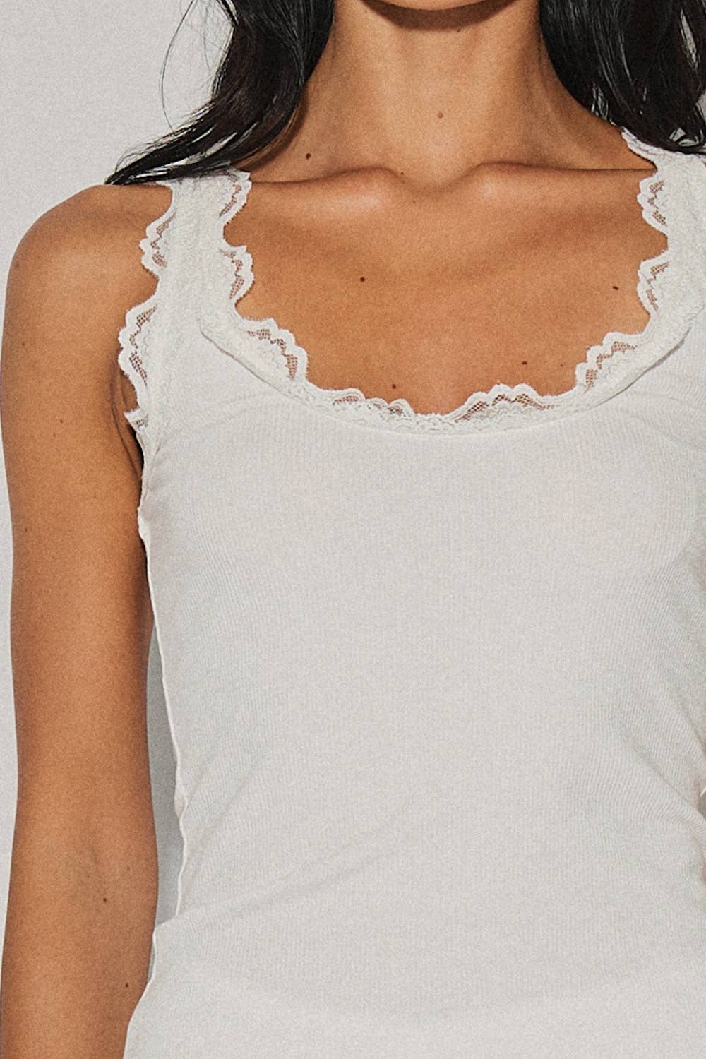 Lora Lace Trim Tank