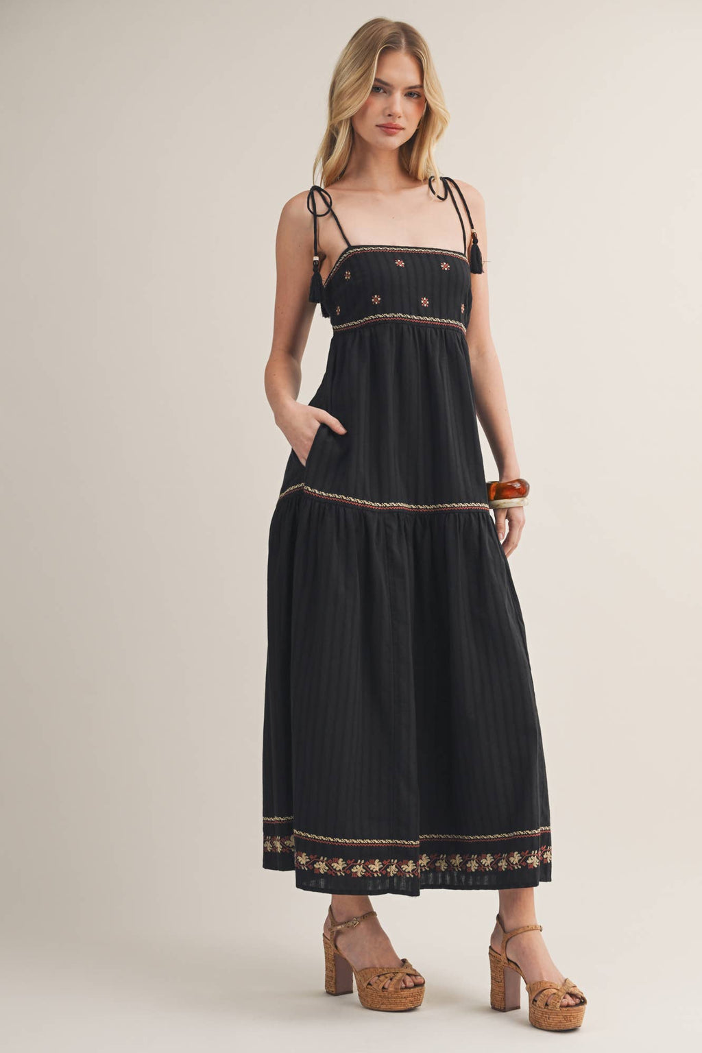Elara Embroidered Maxi