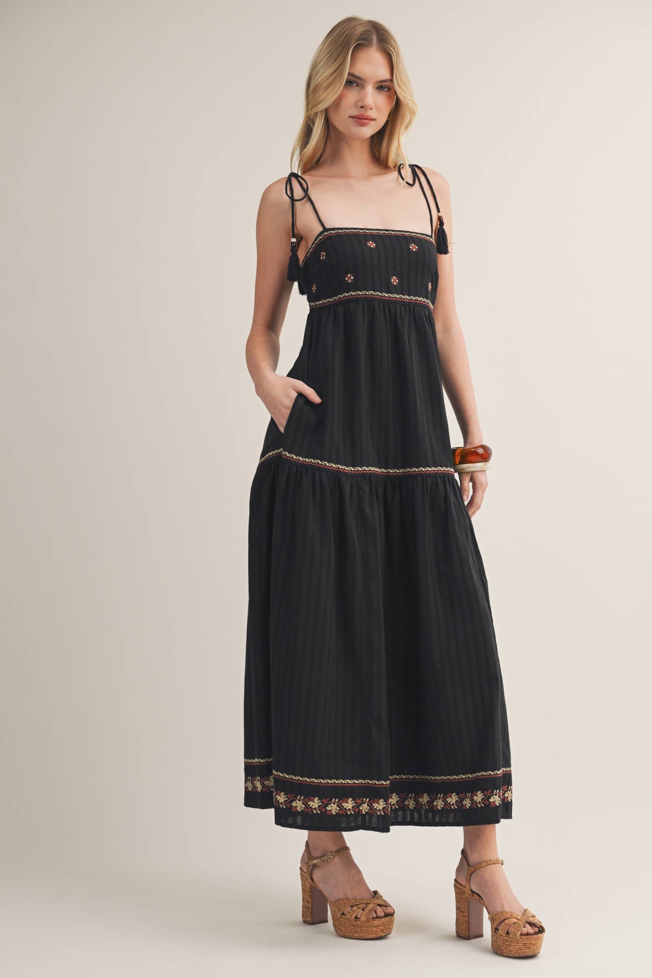 Elara Embroidered Maxi