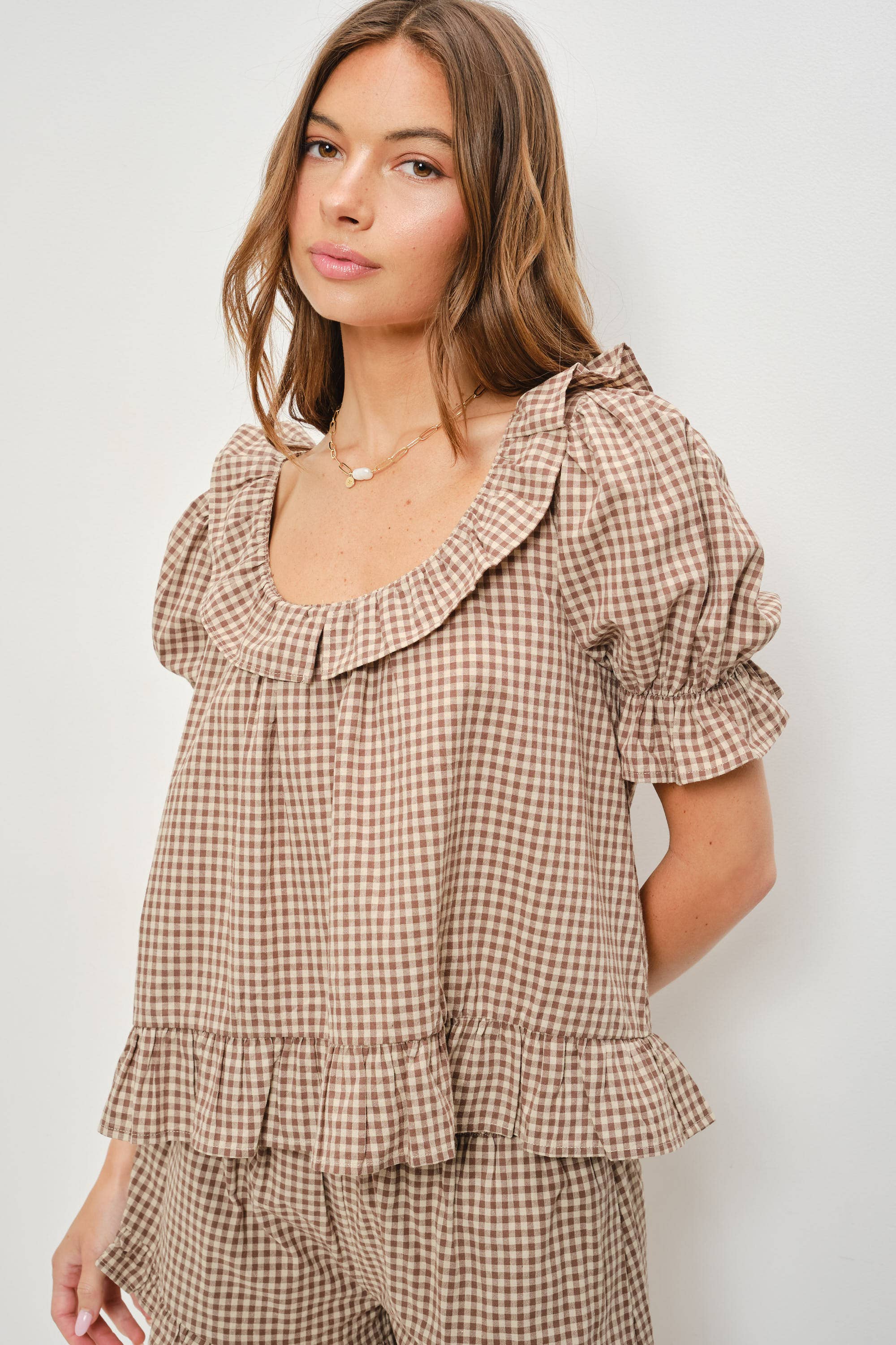 Cruz Frill Gingham Set