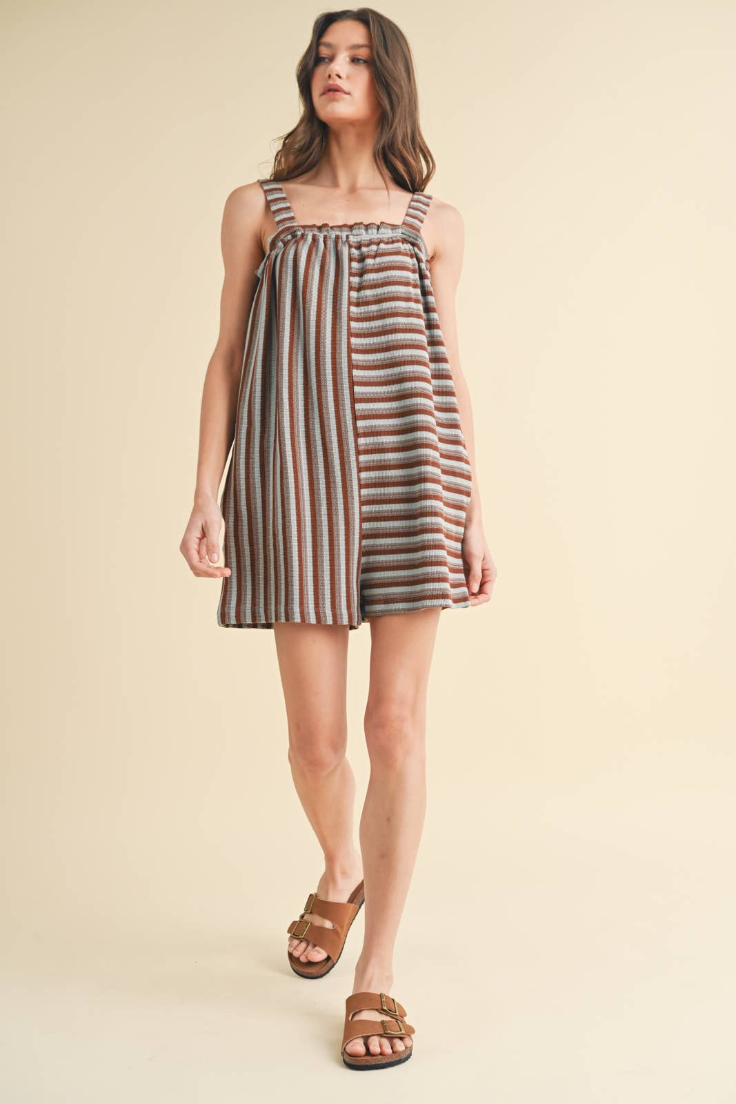 Mia Multi-Stripe Knit Romper