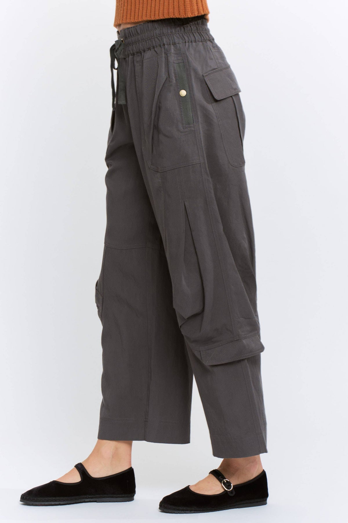 Camila Cargo Pants - Charcoal