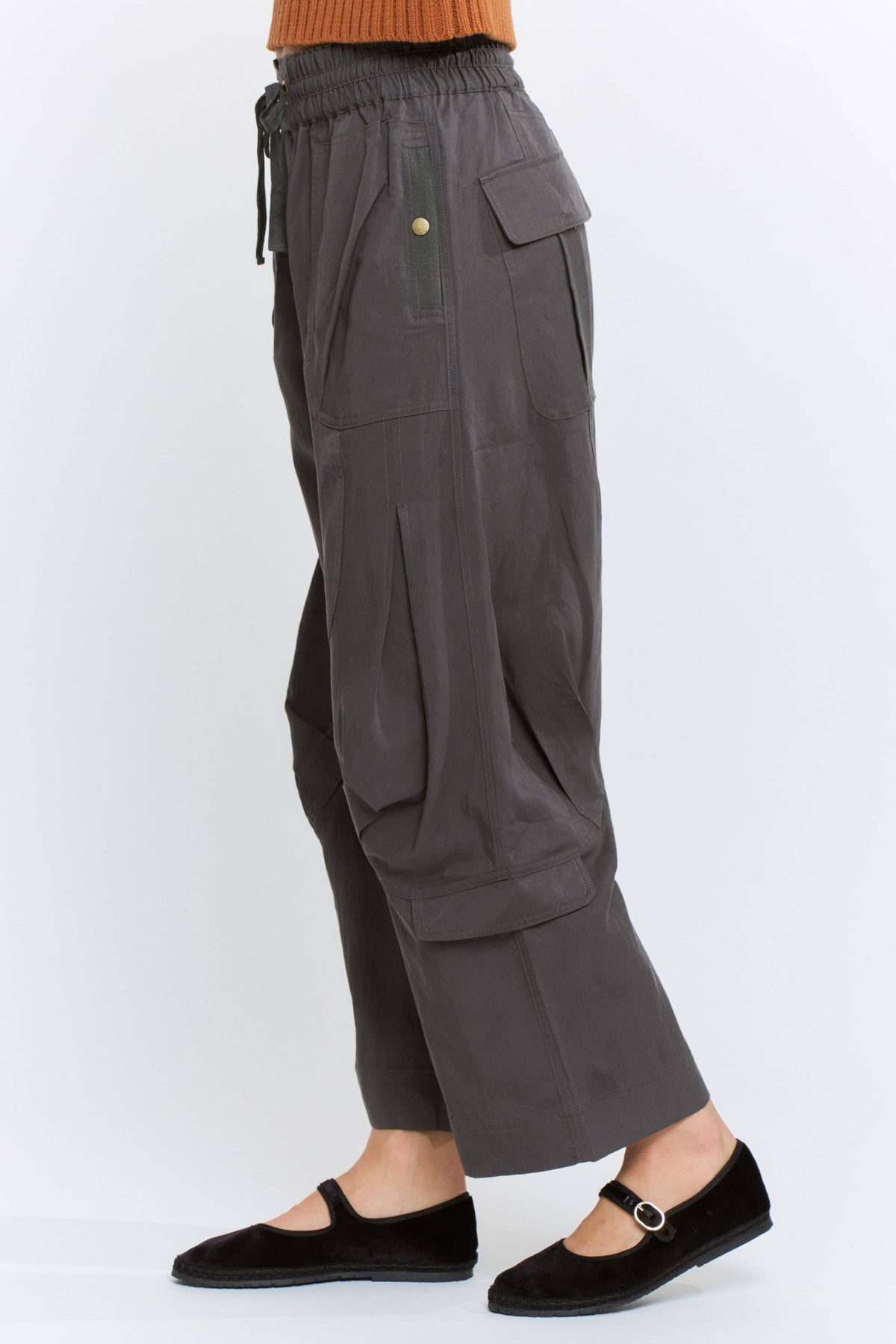 Camila Cargo Pants - Charcoal