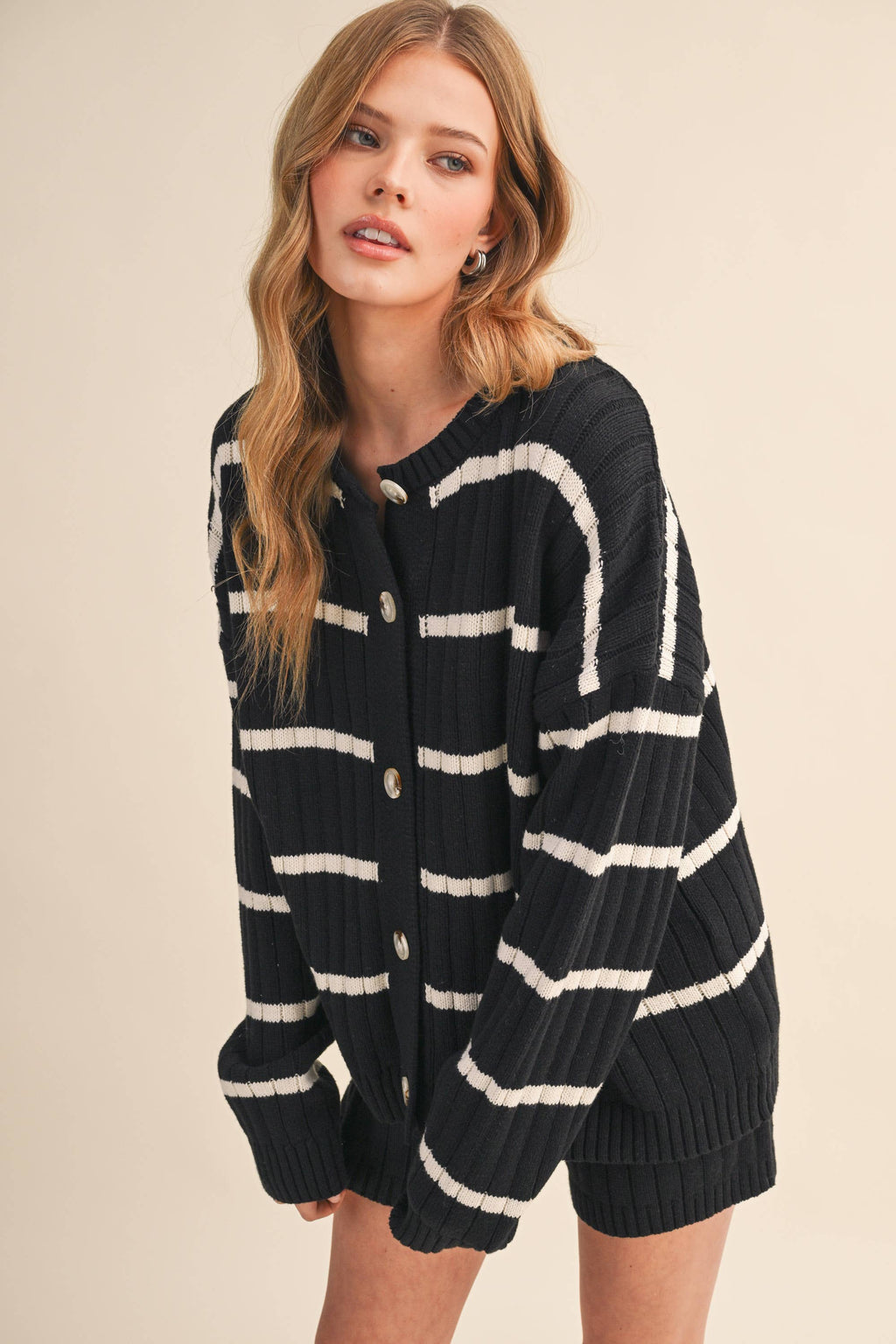 Chloe Cardigan Sweater & Shorts Set