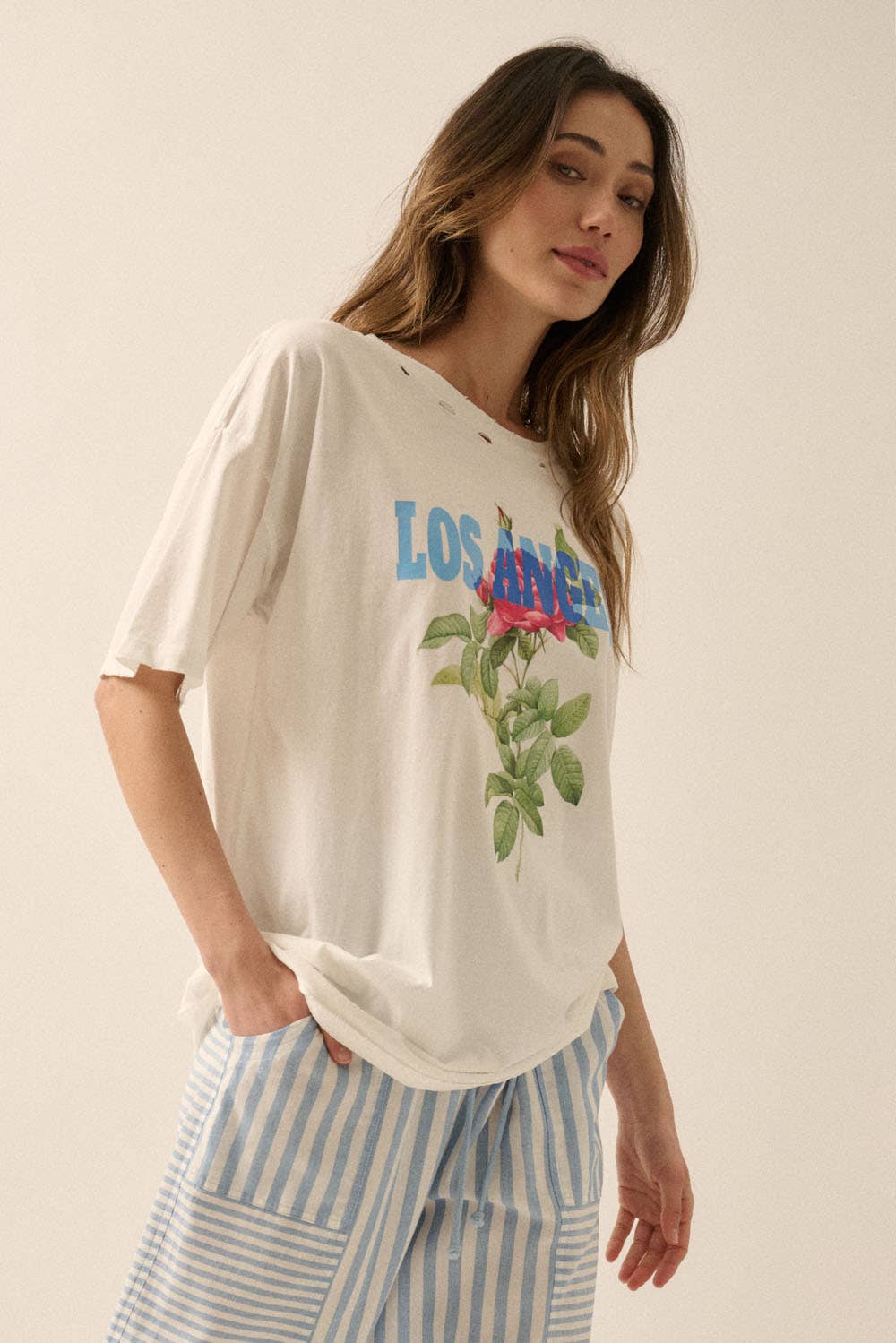 Sunset Boulevard Distressed Tee