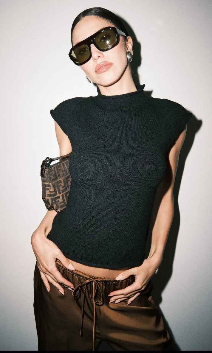 River Cap Sleeve Sweater Top