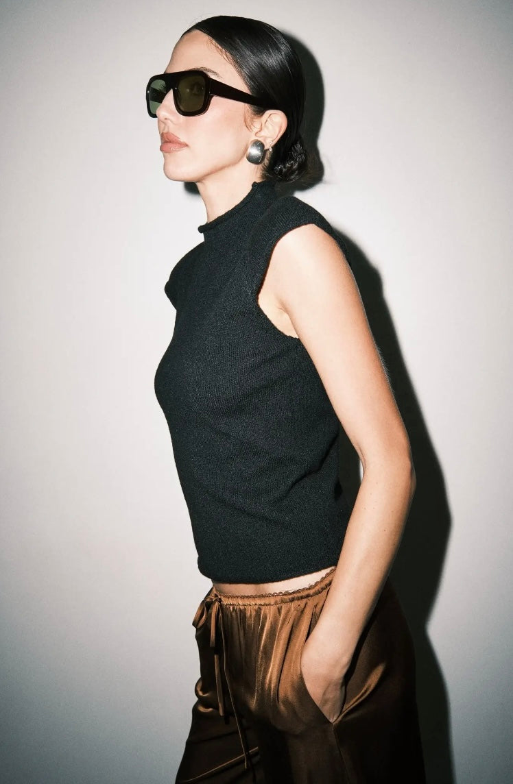 River Cap Sleeve Sweater Top