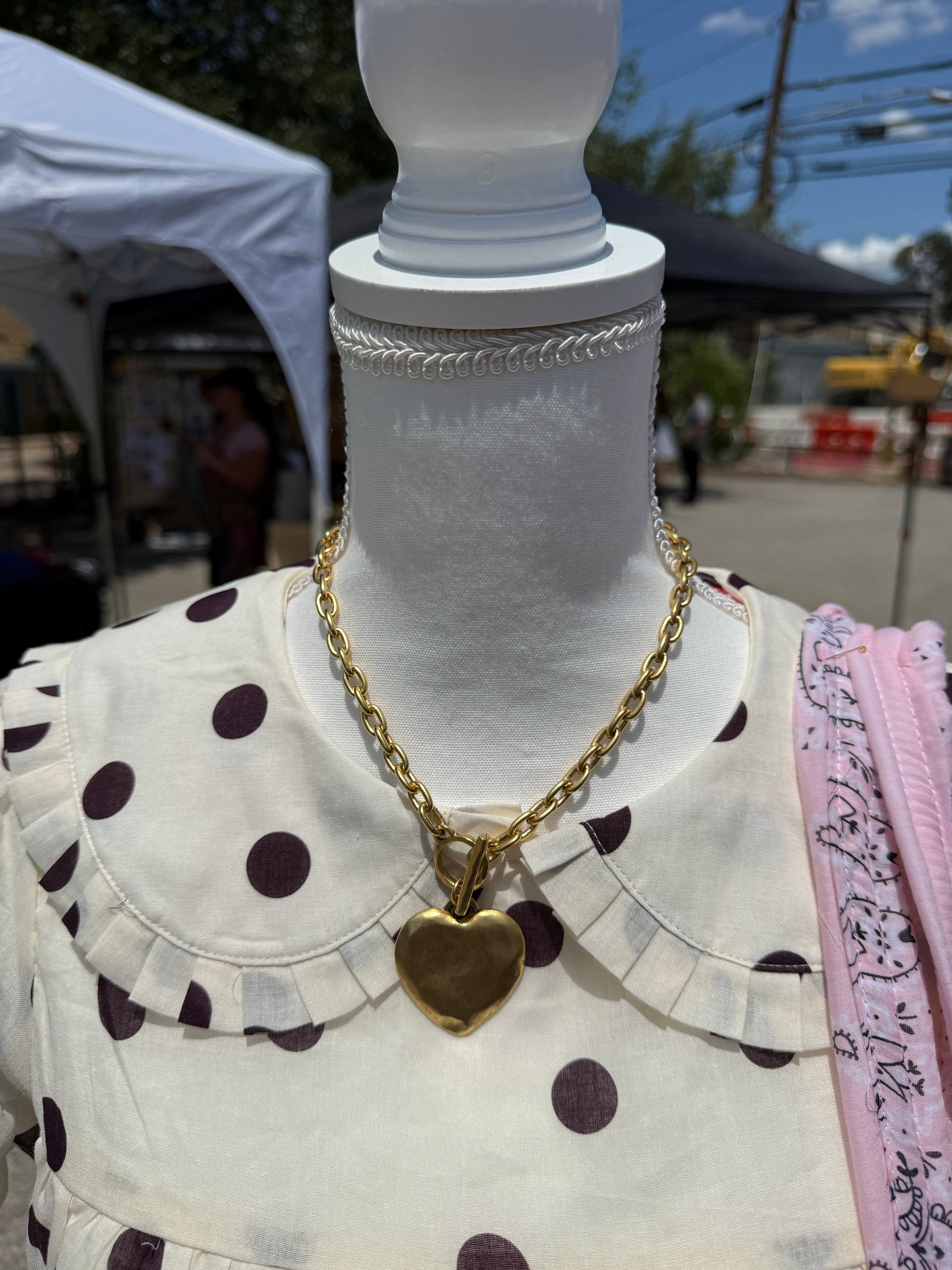 Lola Heart Necklace (Deer Dream)