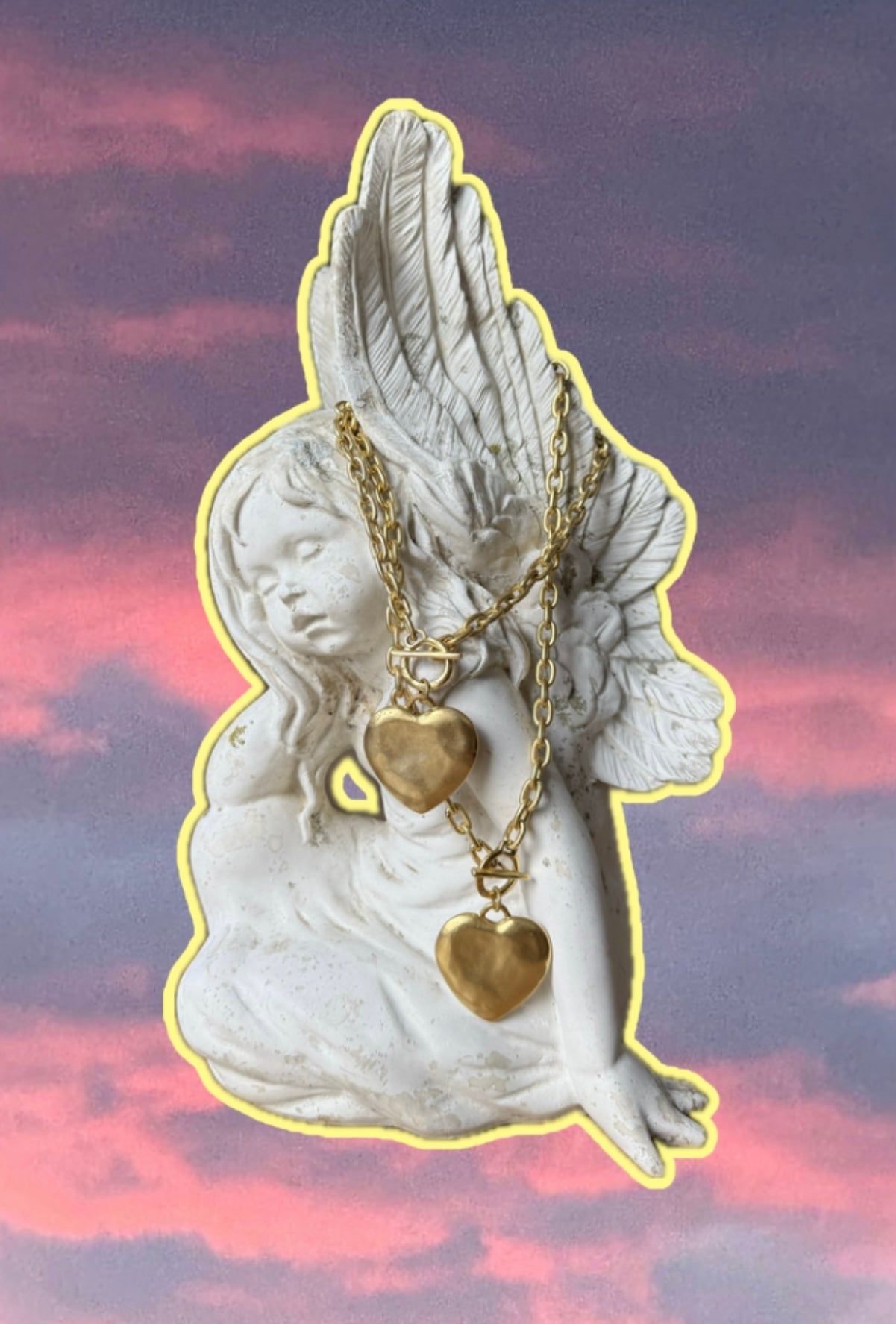 Violet Heart Necklace (Deer Dream)
