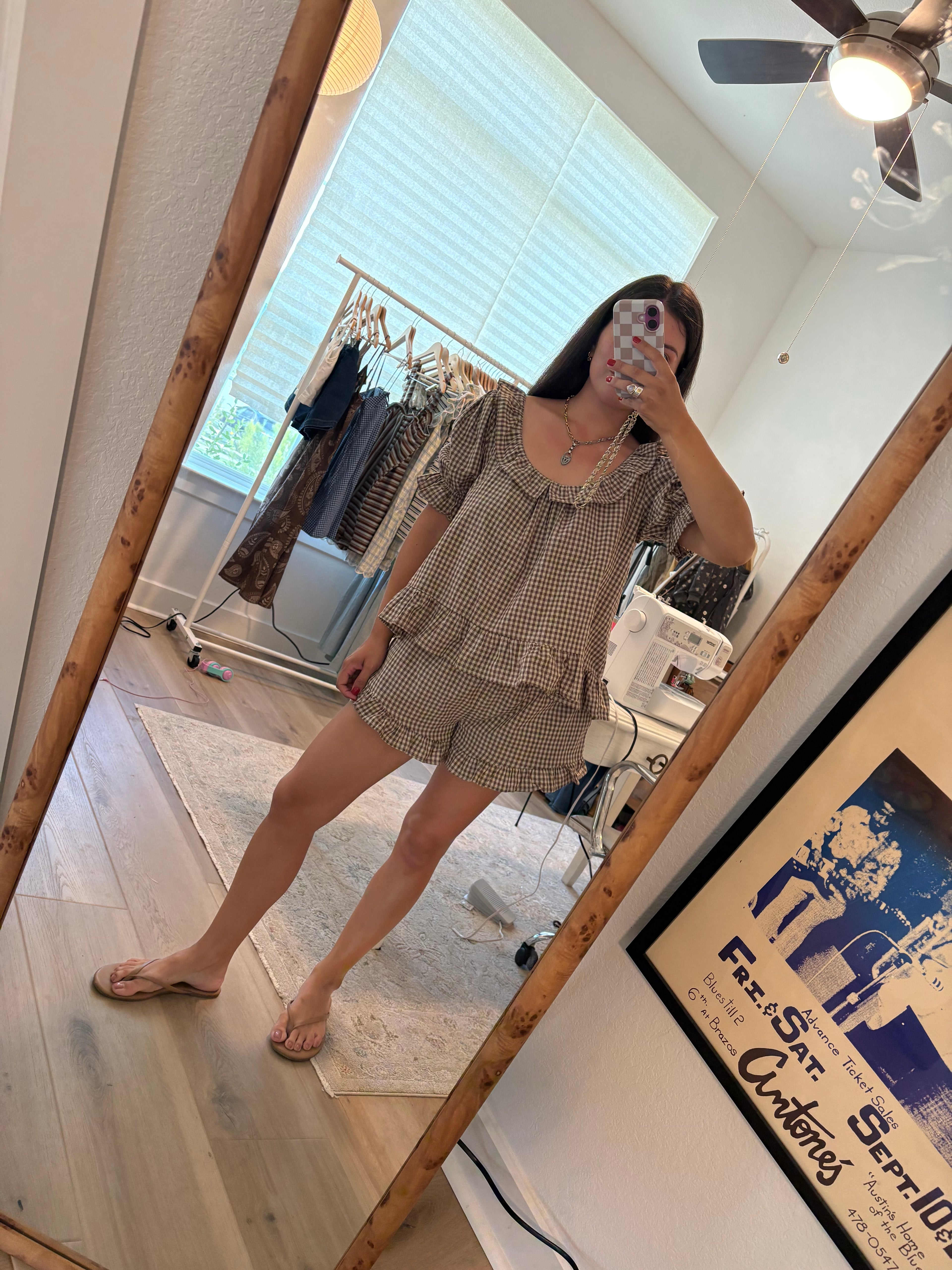 Cruz Frill Gingham Set
