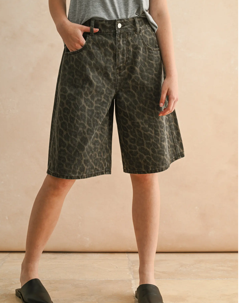 Lana Leopard Shorts