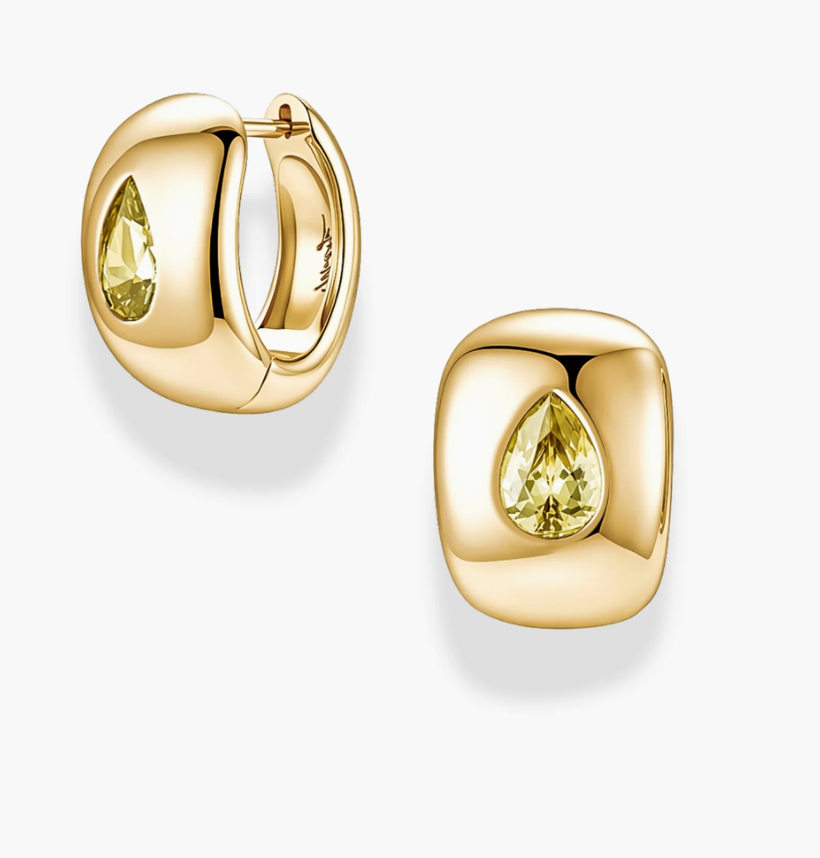 Penn Gemstone Hoops - Olive