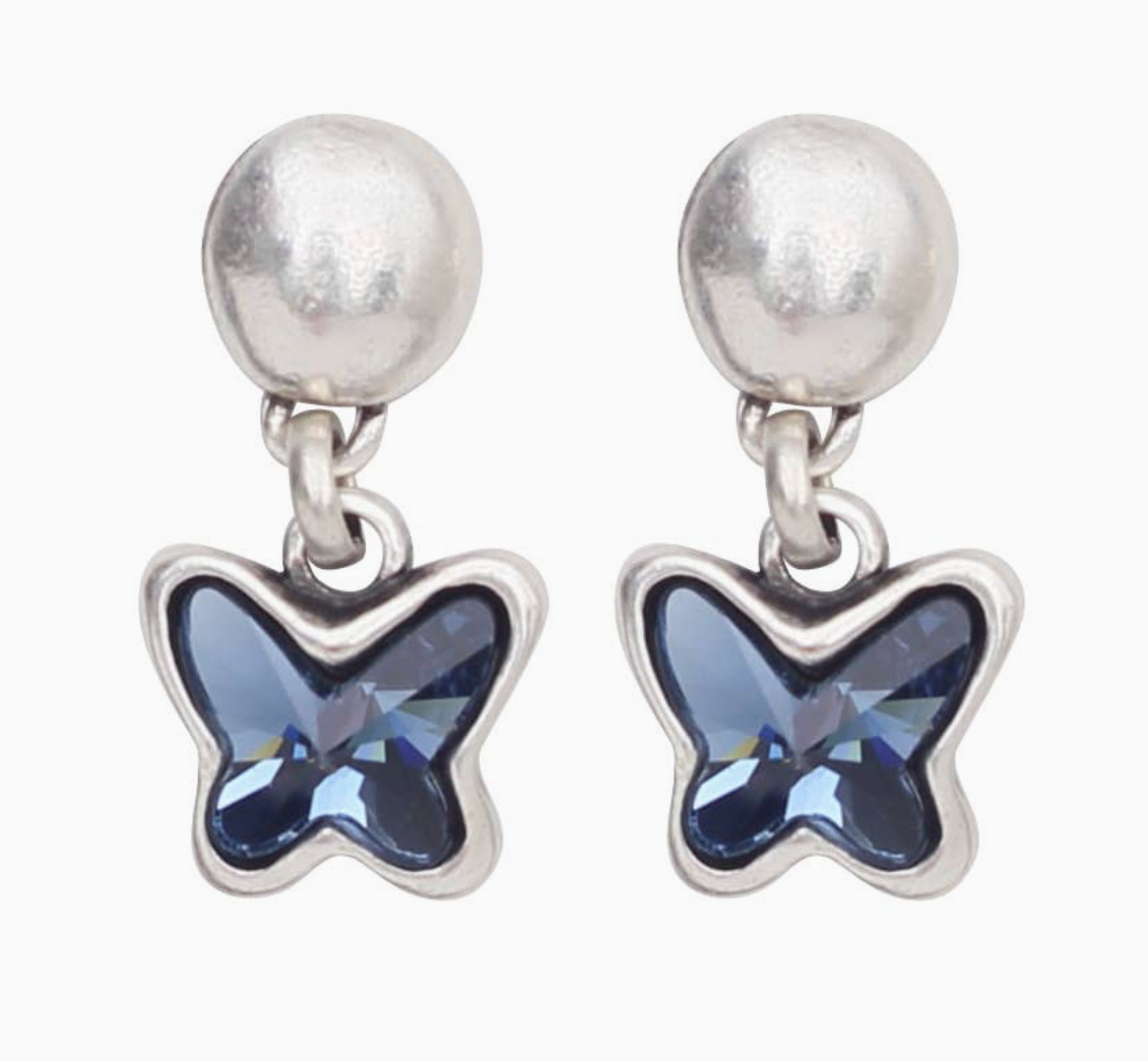 Chanour Mariposa Azul Dangle Earrings