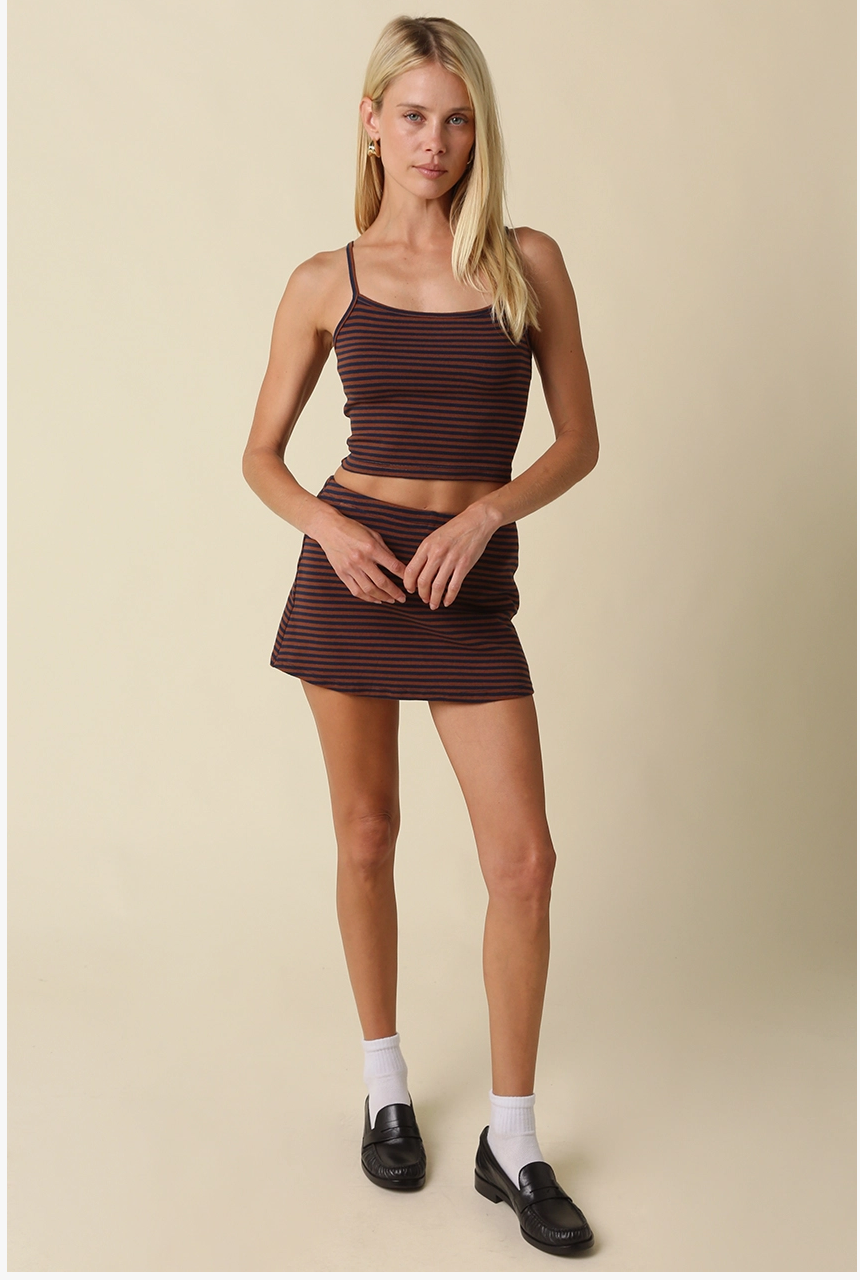 Buenos Dias Striped Knit Skort Set
