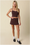 Buenos Dias Striped Knit Skort Set