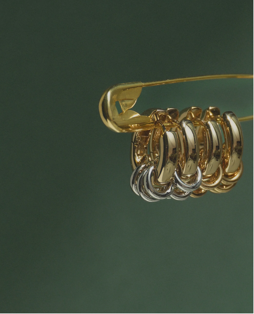Grande Levi Huggies - Mixed Metal