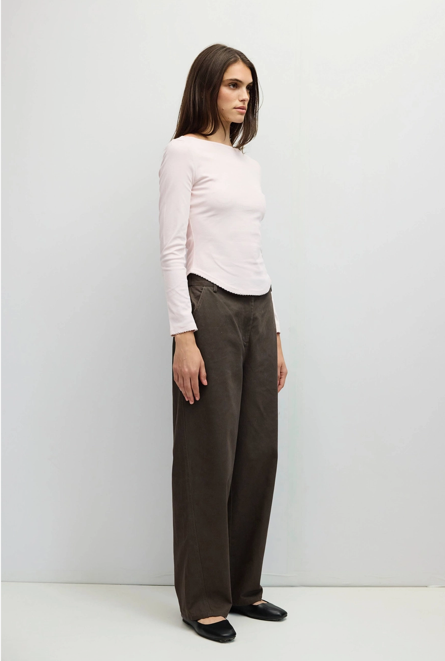 Janel Top - Wide neck baseball tee