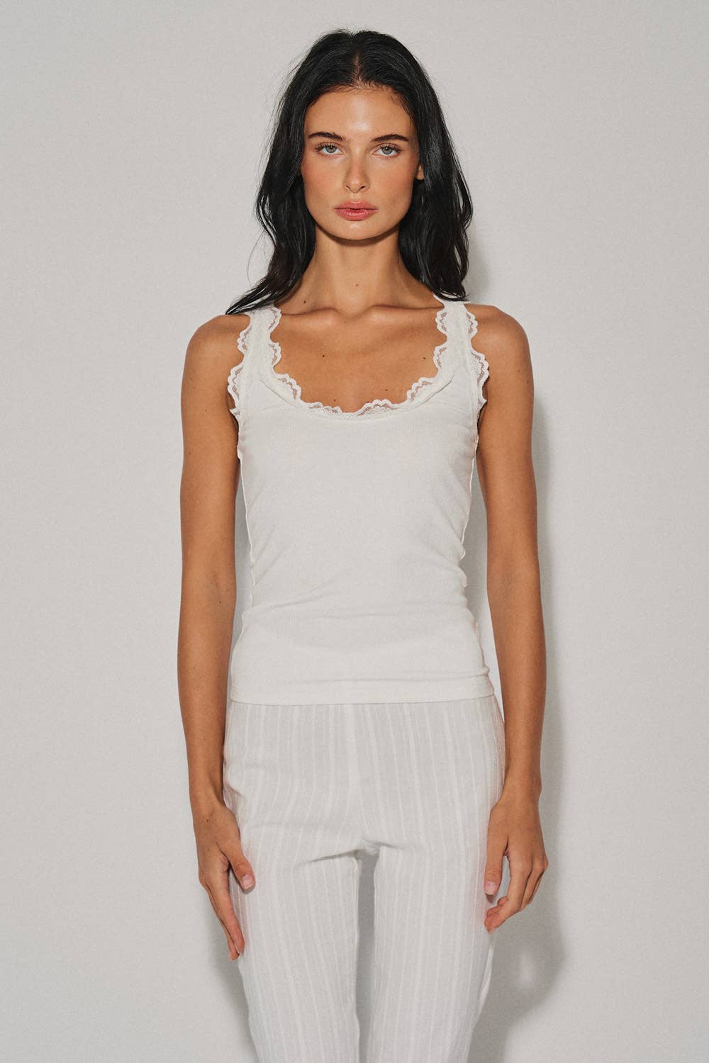 Lora Lace Trim Tank