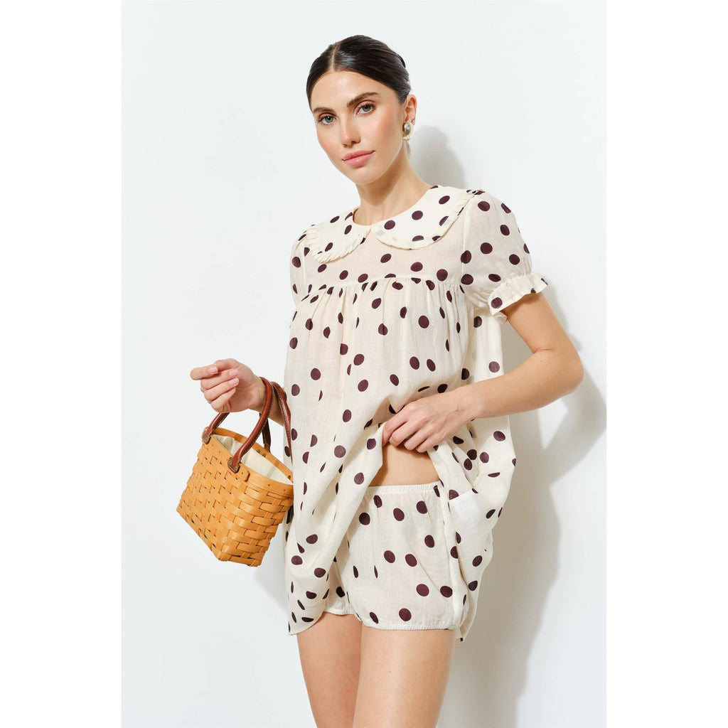 Josefina Polka Dot Mini Dress