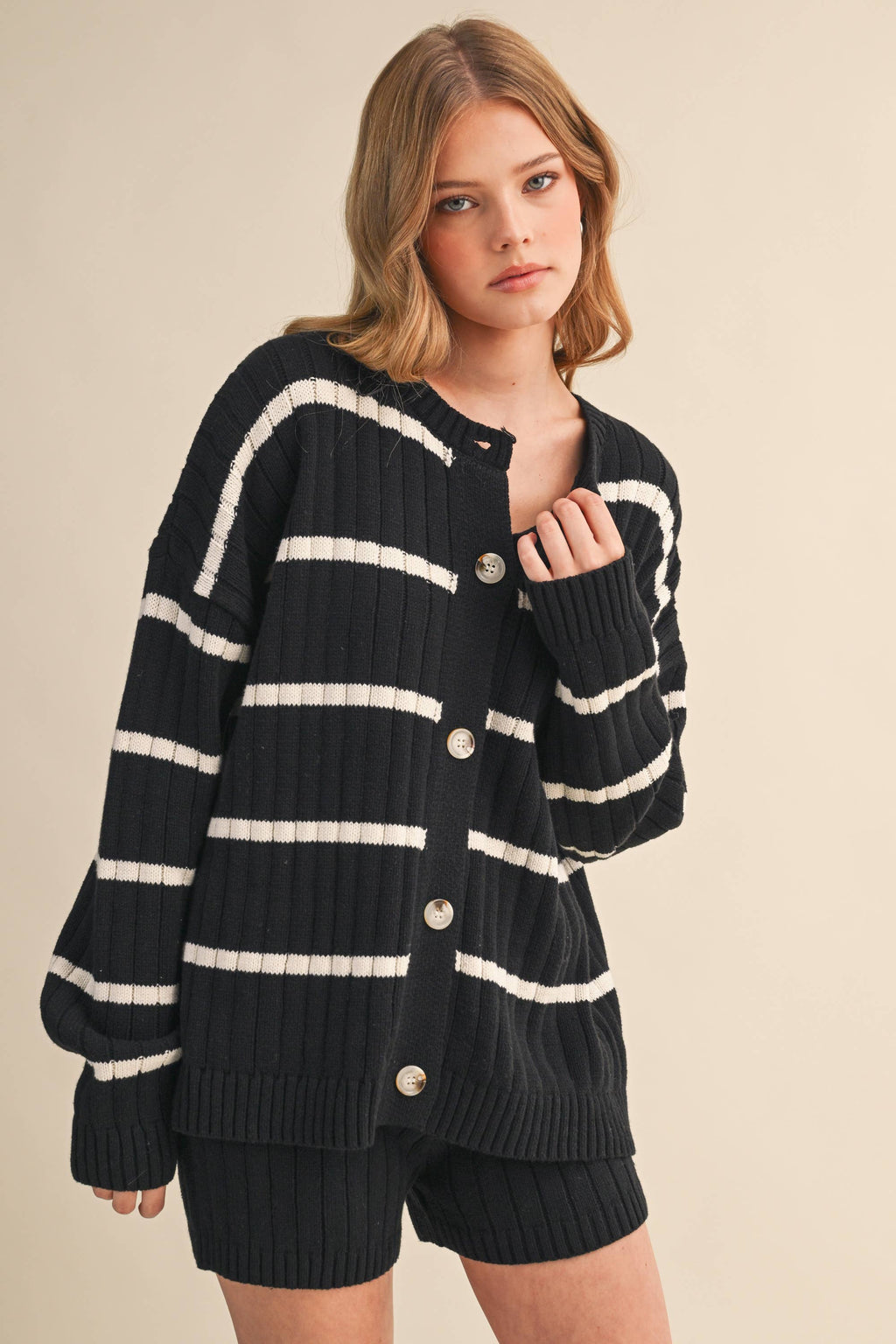 Chloe Cardigan Sweater & Shorts Set