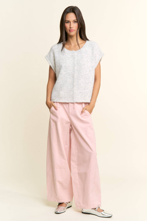 Betsy Button-Front Knit Top
