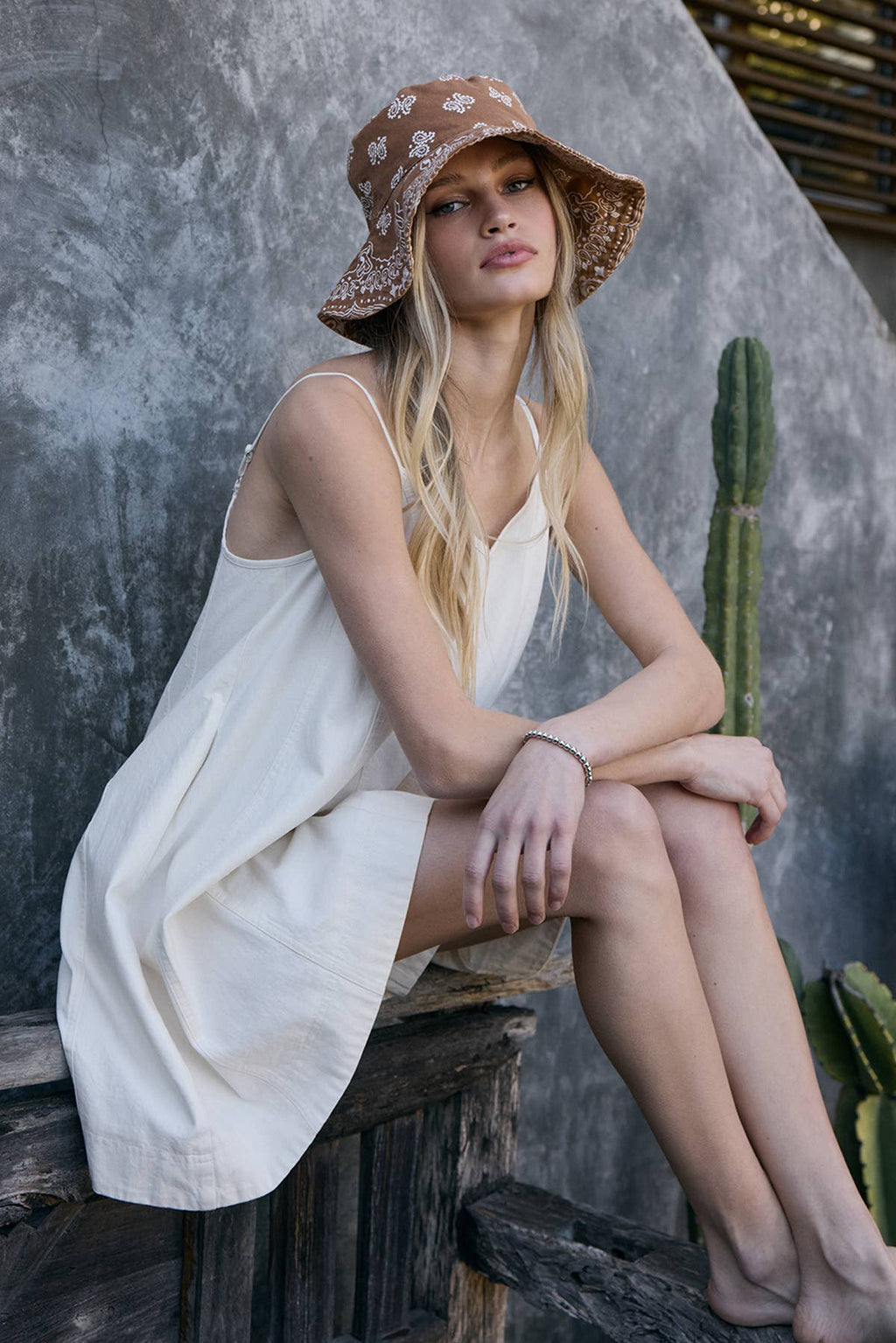 Carmen Flared Cotton Mini Cami Romper
