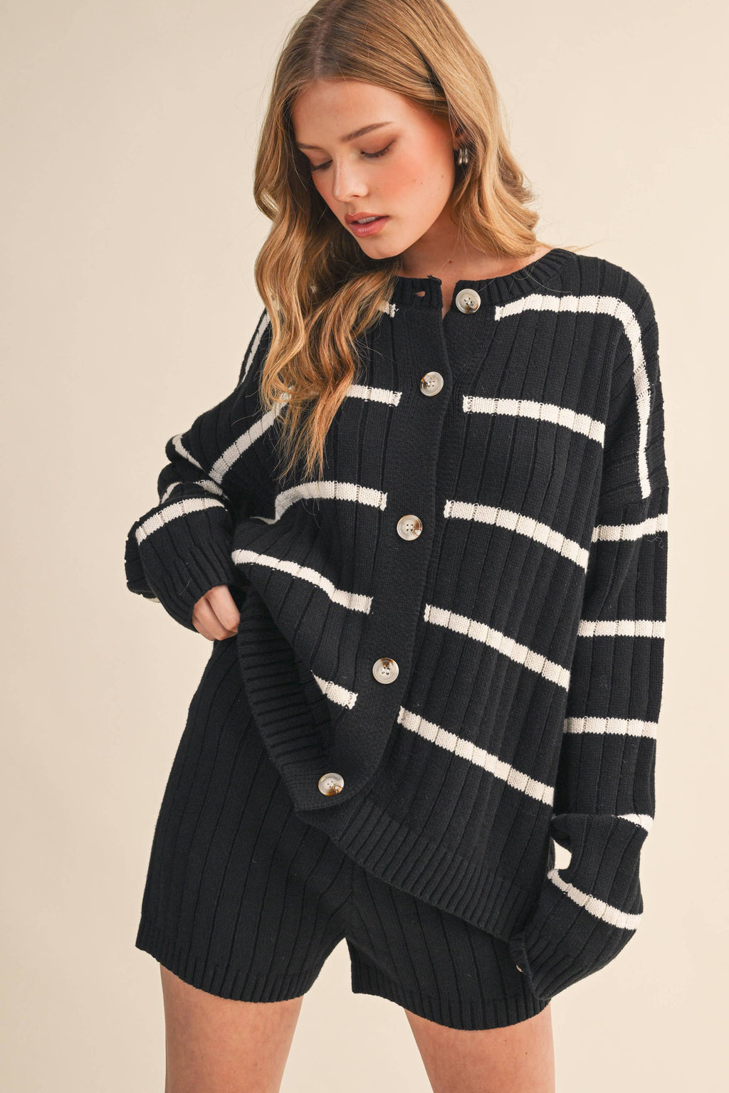 Chloe Cardigan Sweater & Shorts Set