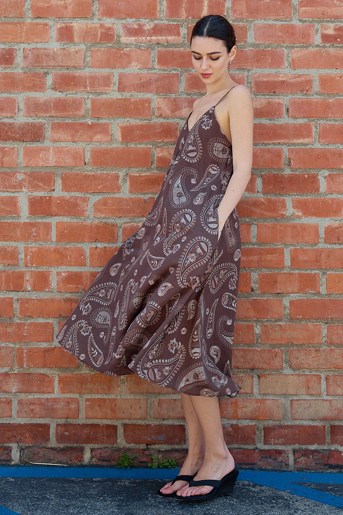 Pilar Paisley Midi Dress