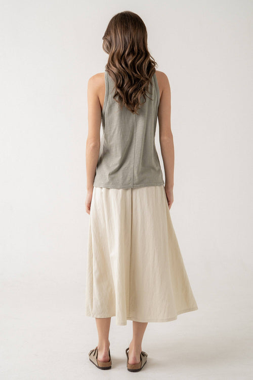 Ava A-line Midi Skirt
