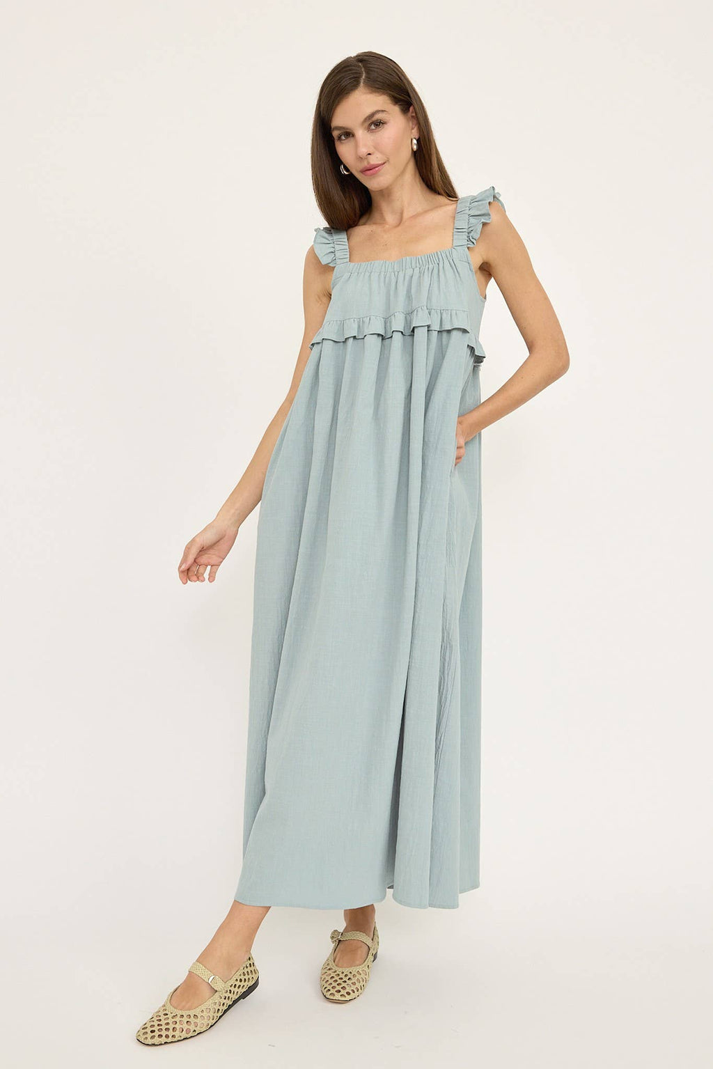 Sueno Frill Maxi Dress
