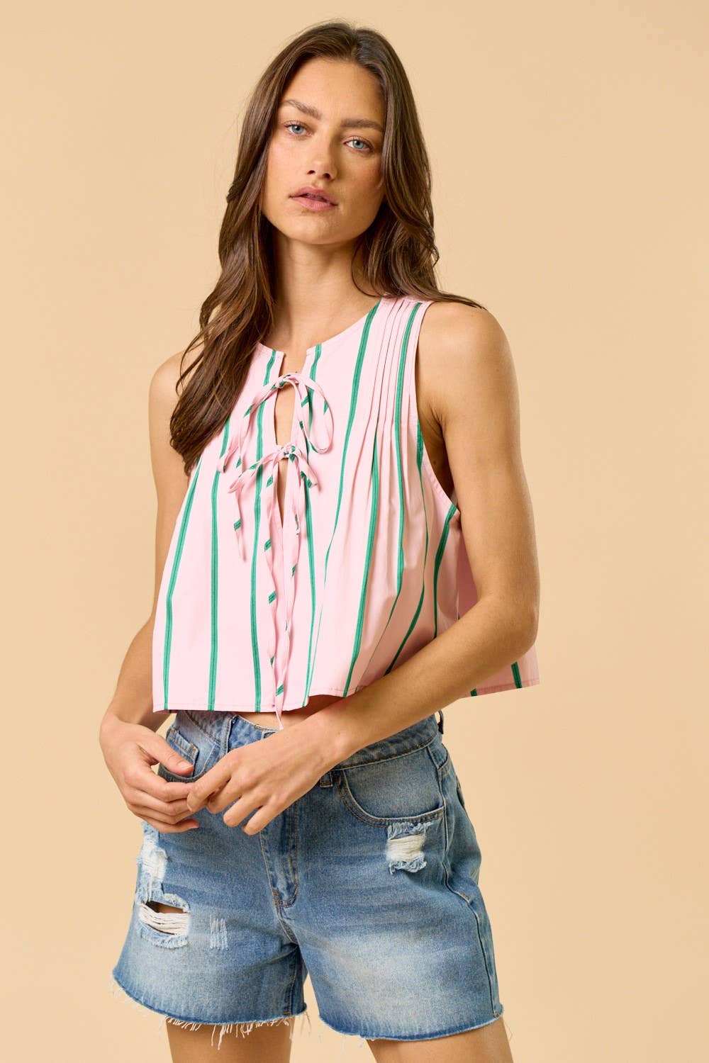 Serafina Stripe Tie Top