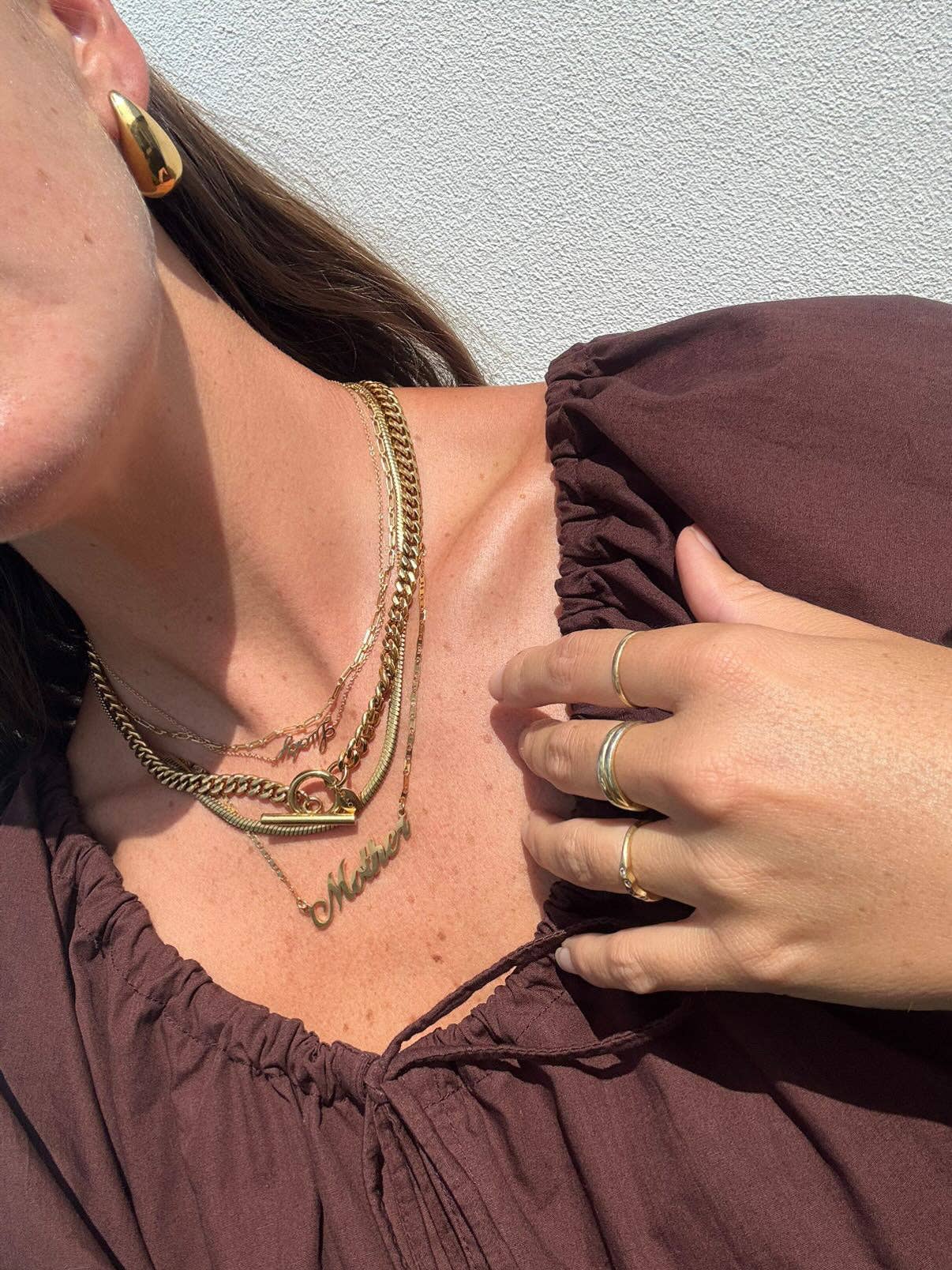 Mother Necklace - 18k Gold Plated