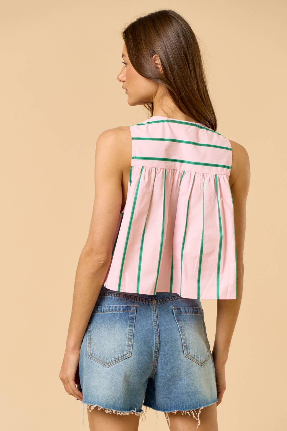 Sloane Stripe Tie Top