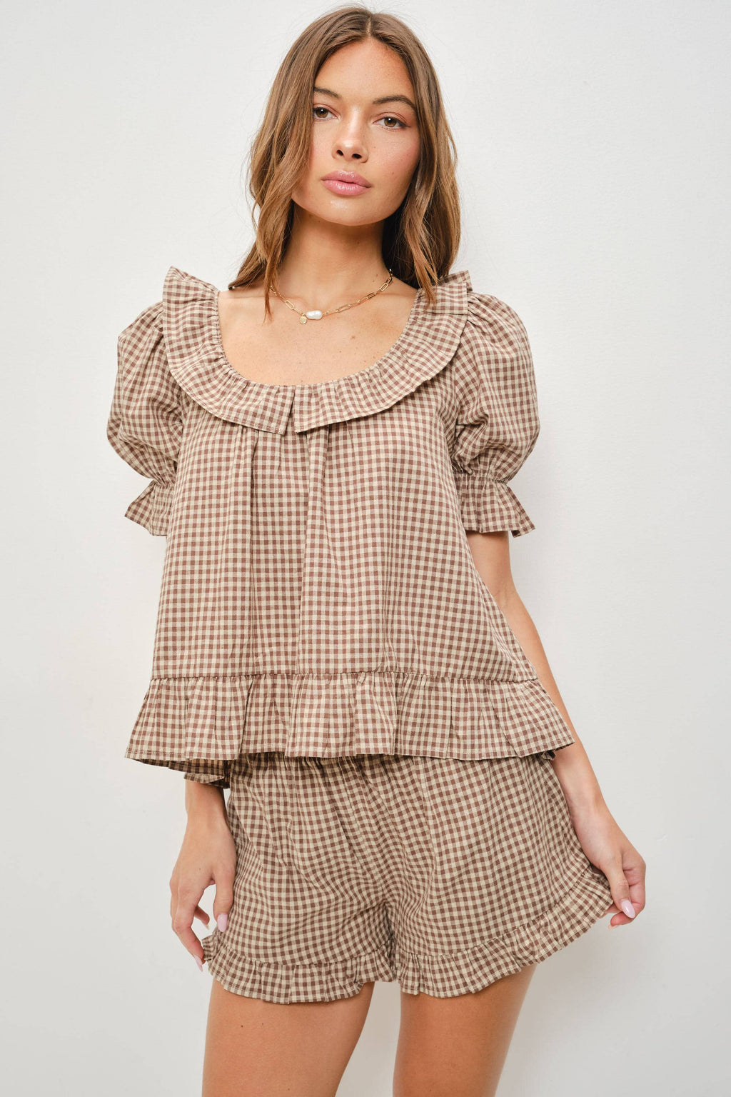Cruz Frill Gingham Set