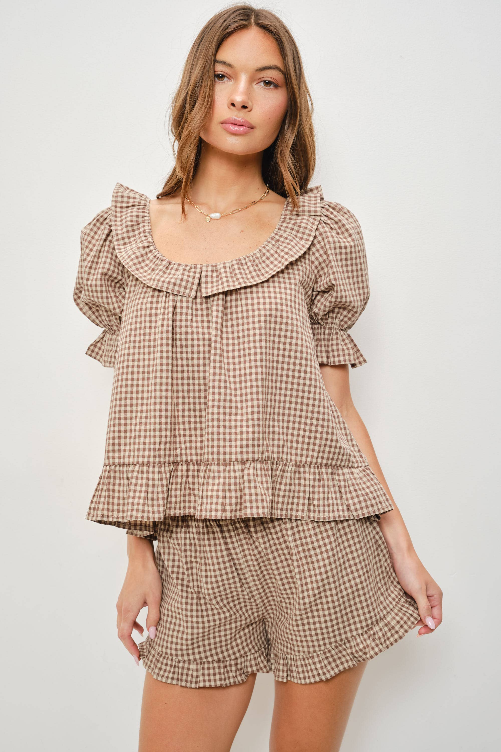 Cruz Frill Gingham Set