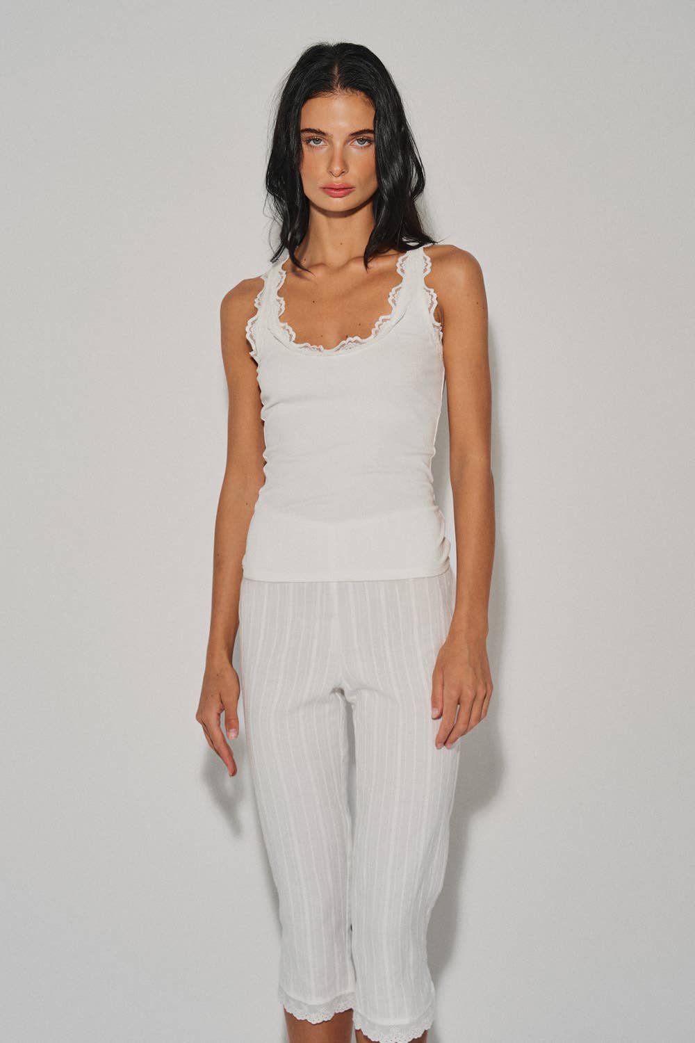 Lora Lace Trim Tank